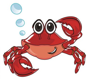 sevimli Kırmızı yengeç