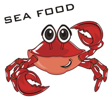 sevimli Kırmızı yengeç