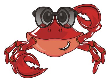 sevimli Kırmızı yengeç