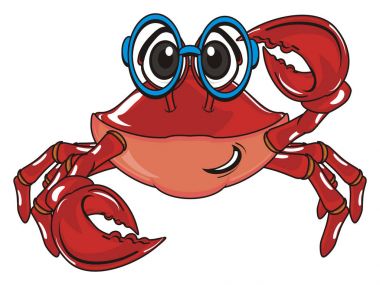 sevimli Kırmızı yengeç