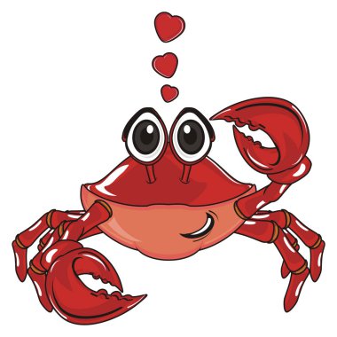 sevimli Kırmızı yengeç