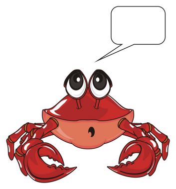 sevimli Kırmızı yengeç