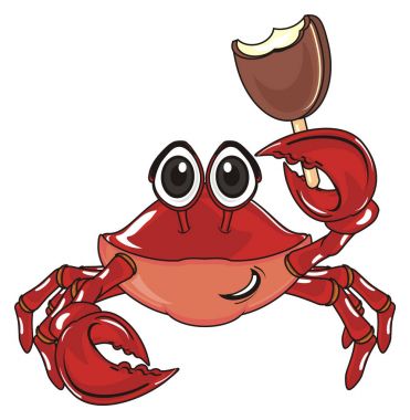 sevimli Kırmızı yengeç