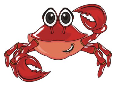 sevimli Kırmızı yengeç