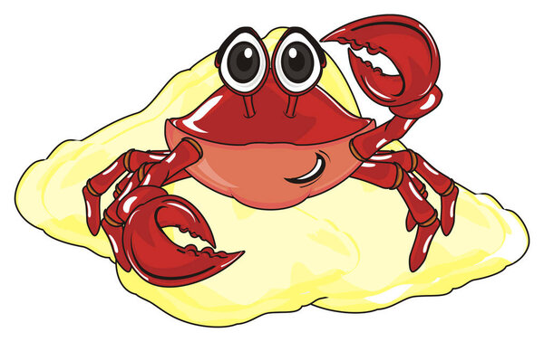 cute red crab
