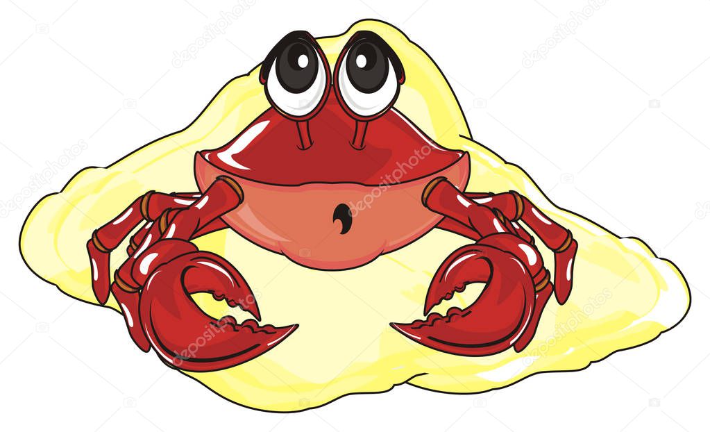 cute red crab