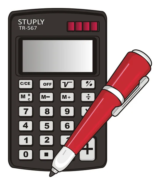 Een rode pen — Stockfoto