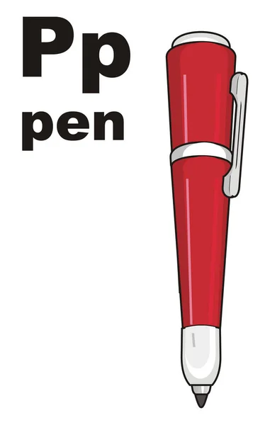 Ein roter Stift — Stockfoto
