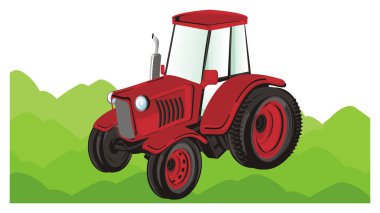 bir çiftlik traktör