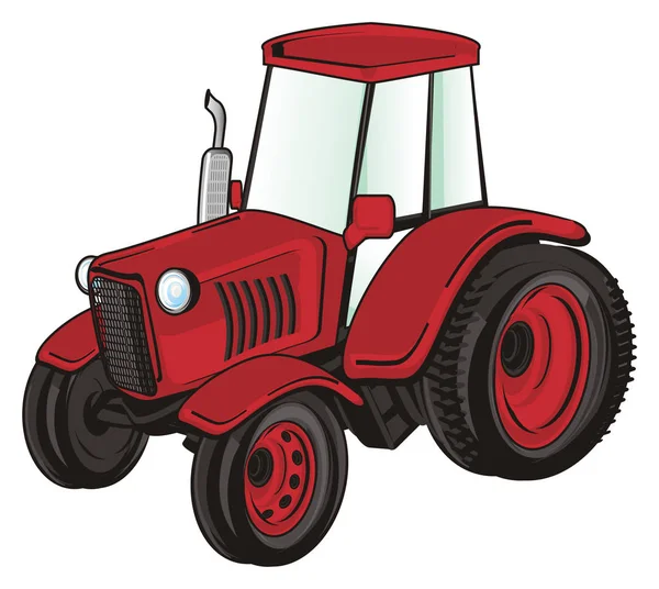 Jeden traktor stát — Stock fotografie