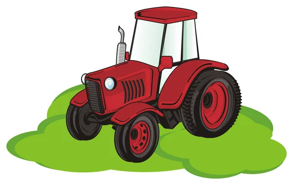 Jeden traktor stát — Stock fotografie