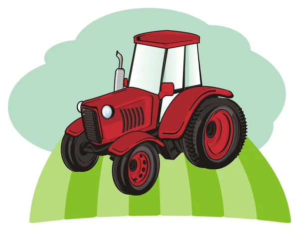 One farm tractor stand — Stock Photo, Image