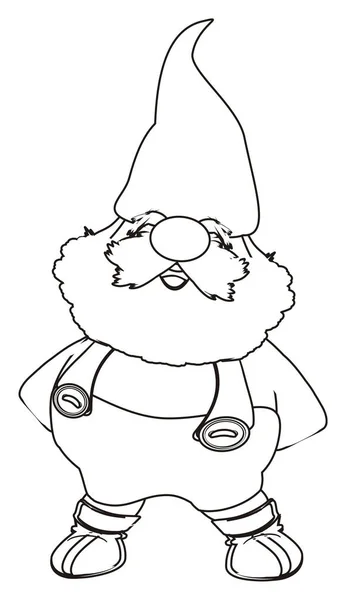 Boldog Gnome Fehér Alapon — Stock Fotó