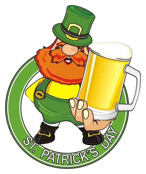 Patrick Hold Beer Peek Banner — Stock Photo, Image