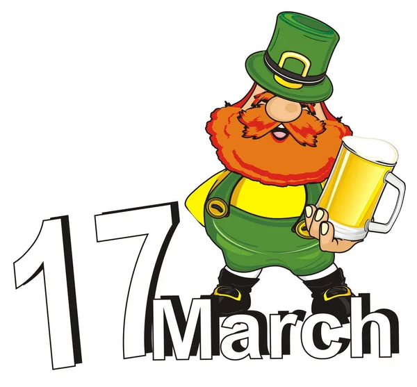 Patrick Segurar Uma Cerveja Ficar Data Março — Fotografia de Stock