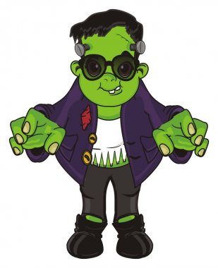 gülümseyen Frankenstein siyah güneş gözlüğü