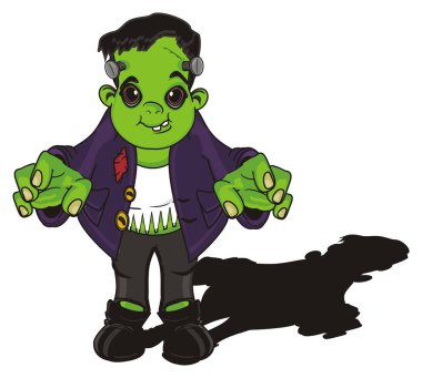 onun gölgesi ile komik Frankenstein stand