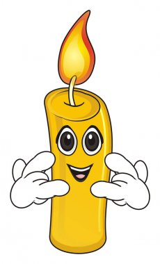 komik sarı mum göstermek jest serin