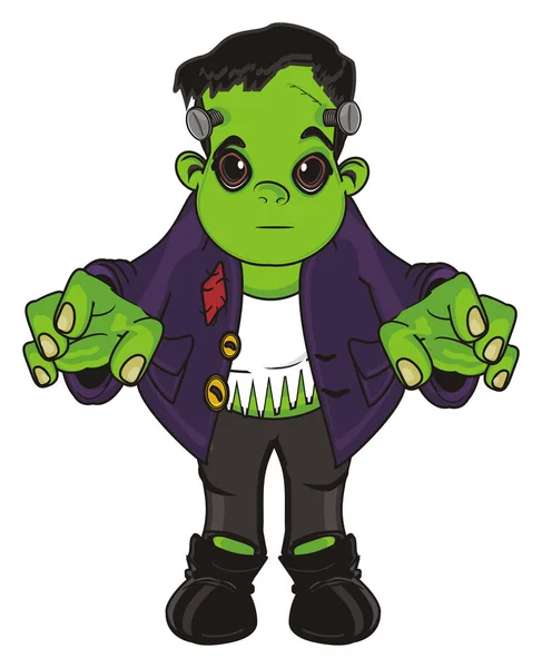 Frankenstein Con Emoción Cara — Foto de Stock