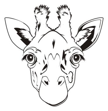 zürafa şirin burun boyama 