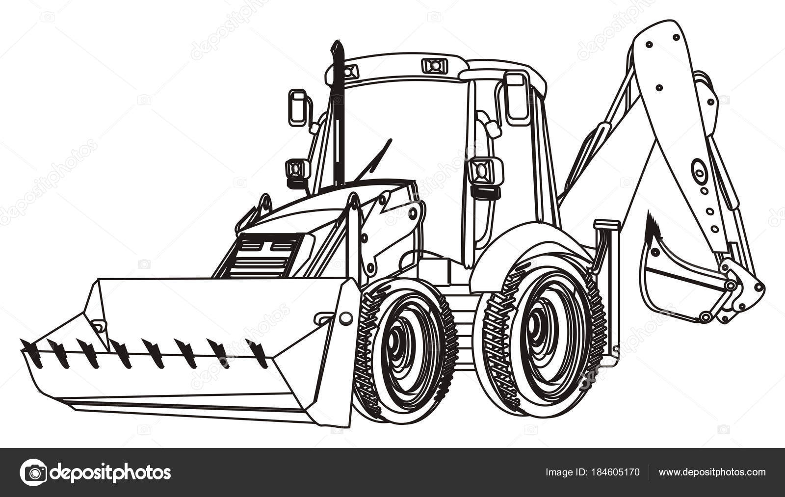 Omalovánky Traktor Stok Foto, Omalovánky Traktor Gambar Bebas Royalti | Depositphotos®