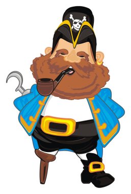 korsan duman bir boru gülümseyen