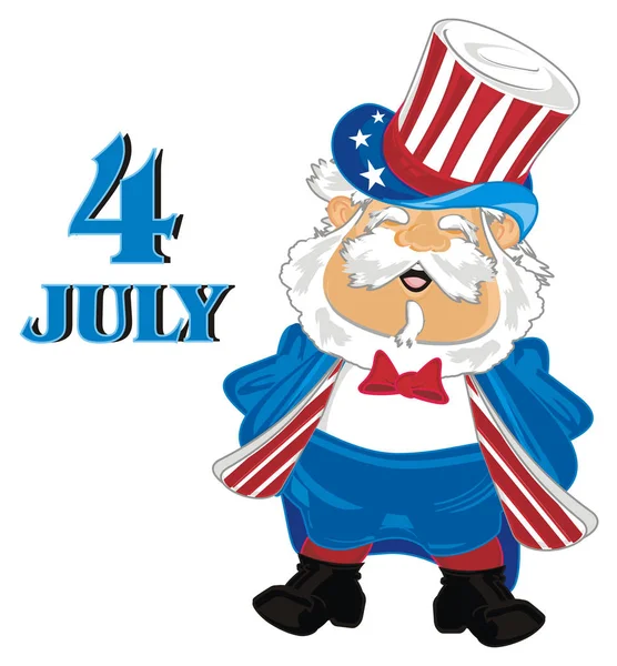 July Independence Day Usa Man Date — Stock Photo, Image