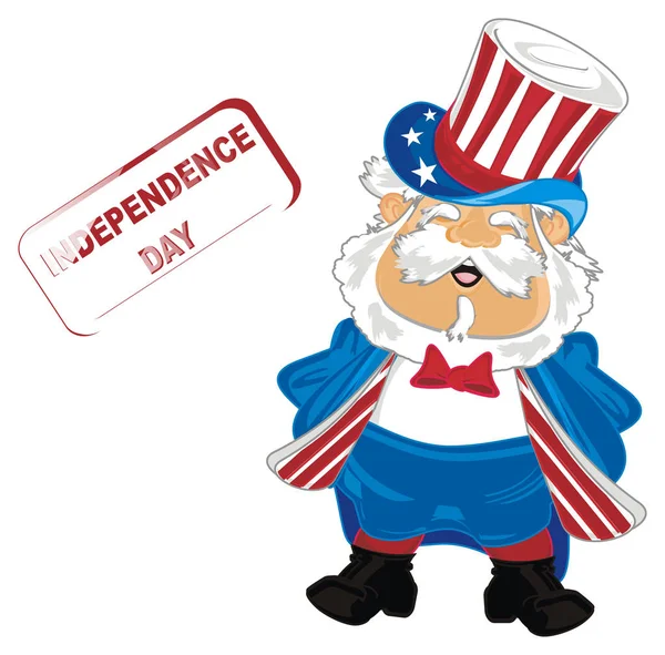 July Independence Day Usa Man Stamp — Stock Photo, Image