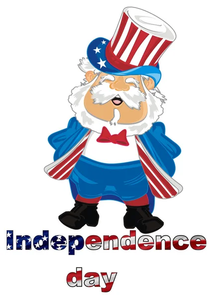 July Independence Day Usa Man Colored Date — Stock Photo, Image