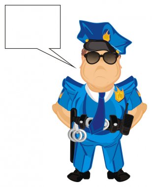 temiz belirtme çizgisi ile öfkeli polis