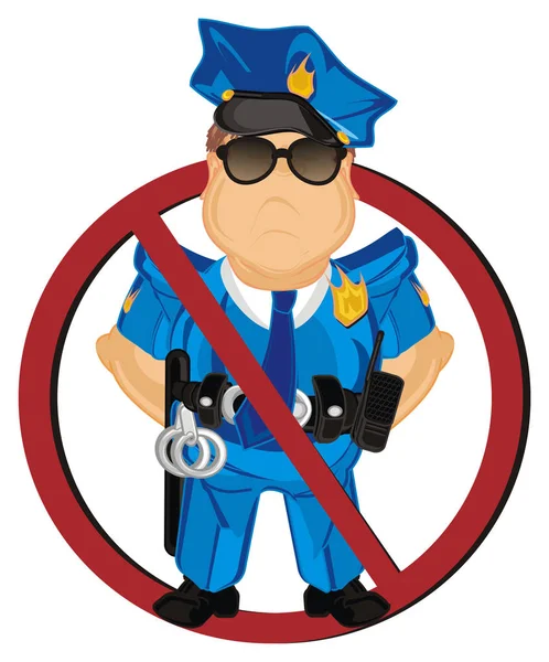 Policial Mal Proibição Vermelha — Fotografia de Stock