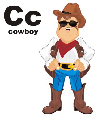 Onun adı ve harfler c kovboyla 