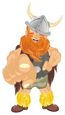 mutlu viking stand ve jest göster