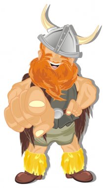 mutlu viking ve gri gölgesi