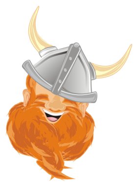 kask içinde mutlu viking başkanı
