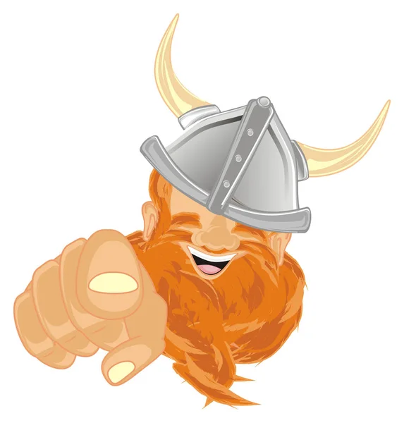 Boldog Viking Gesztus Vezetője — Stock Fotó