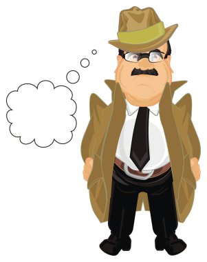 üzgün Dedektif dur ve düşünmek