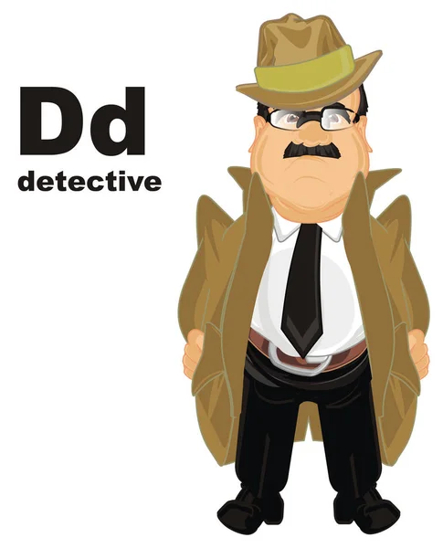Detective Black Abc White Background — стоковое фото