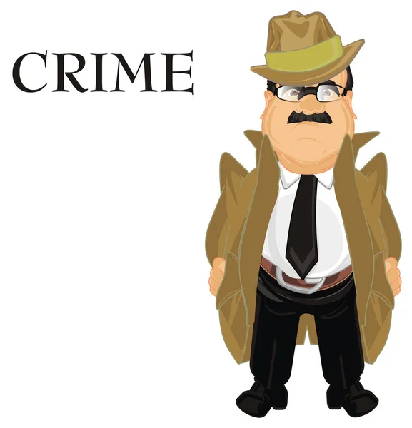 Przestępstw Słowo Detektyw Czarny — Zdjęcie stockowe