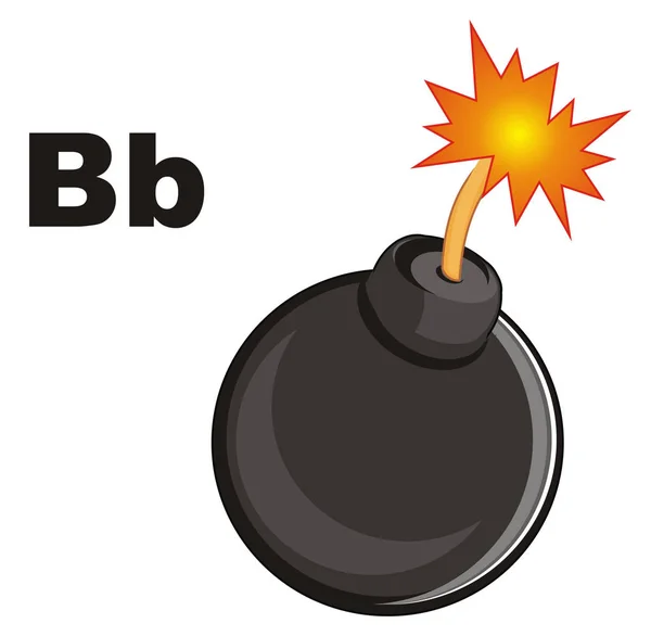 Black Bomb Two Black Letters — Stock Photo, Image