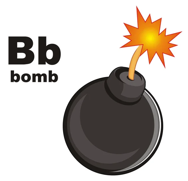 Чёрная Круглая Бомба — стоковое фото