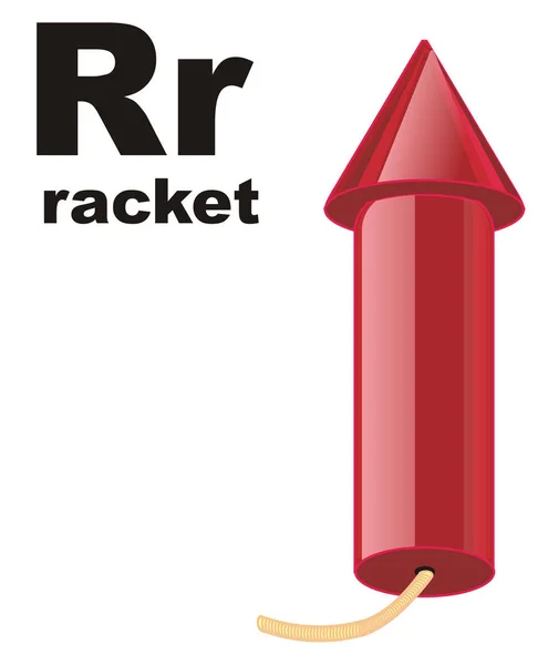 Rakieta Czerwona Czarna Abc — Zdjęcie stockowe