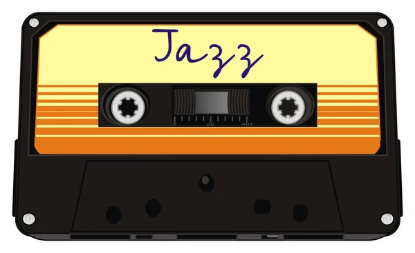 Audiokassette Mit Beschriftung Darauf Jazz — Stockfoto