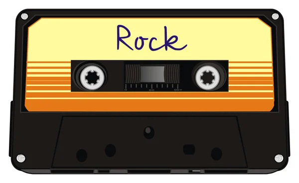 Audio Cassette Inscription Rock — Stock Photo, Image