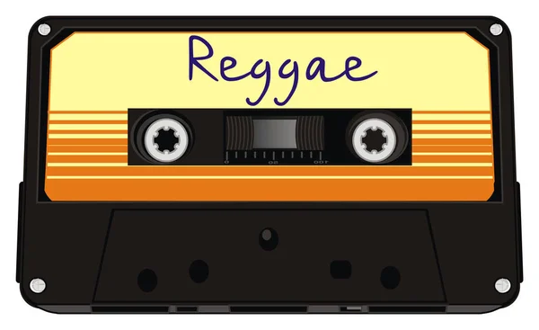 Audio Kazetta Val Felirat Azt Reggae — Stock Fotó
