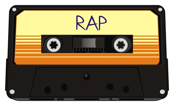 Audio Cassette Inscription Rap — Stock Photo, Image