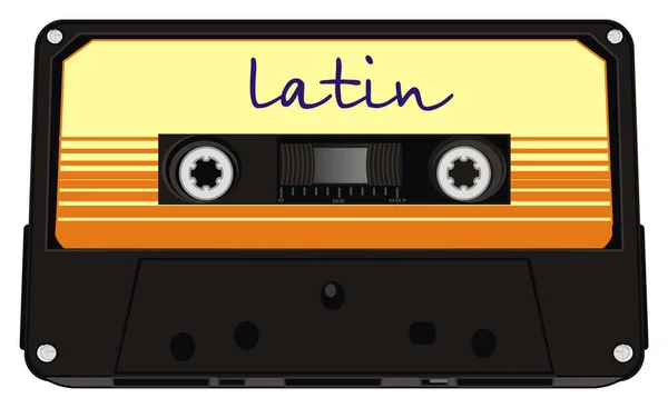 Audio Kazetta Rajta Felirat Latin — Stock Fotó