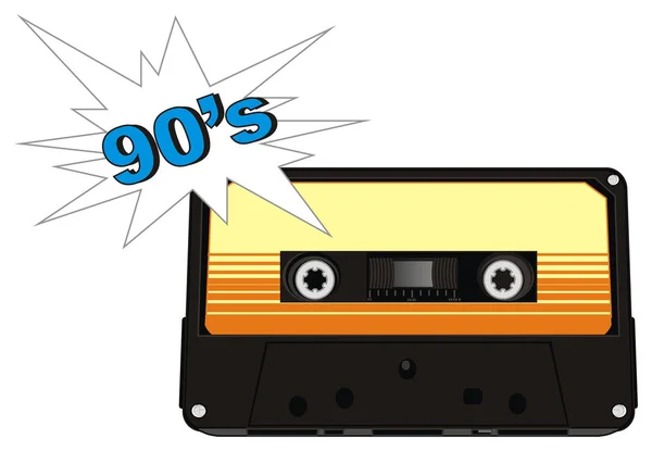 Audio Kassette Und Schilder 90Er Jahre — Stockfoto