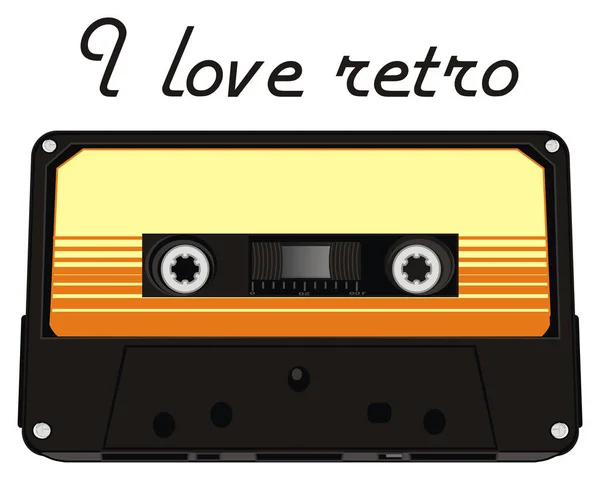 Audio Kassette Und Worte Die Ich Liebe Retro — Stockfoto