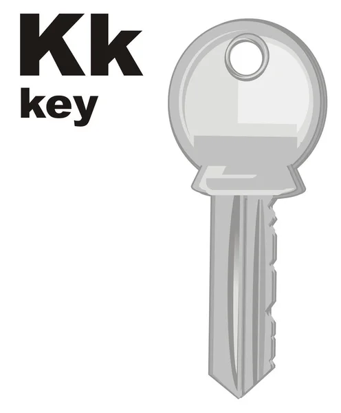 Μεταλλικό Κλειδί Μαύρο Abc — Φωτογραφία Αρχείου